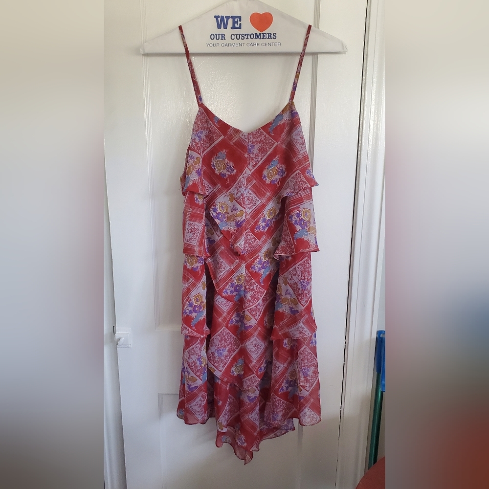 Free People Chiffon Handkerchief Spaghetti strap shift dress
